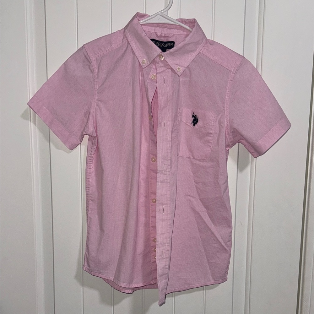 U.S. Polo Assn. Pink Short-Sleeve Button-Down Shirt